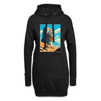 Mount Nemrut Türkei Vintage Reiseposter Souvenir - Hoodie-Kleid - Schwarz - Vorne