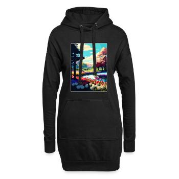 Keukenhof Gardens Niederlande Reiseposter - Hoodie-Kleid - Schwarz - Vorne