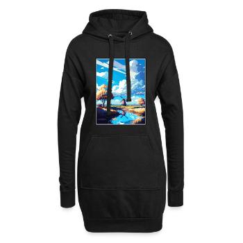 Lisse Pays-Bas Vintage voyage affiche Souvenir - Sweat-shirt à capuche long Femme - noir - Devant