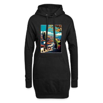 Safranbolu Turquie Vintage Voyage Poster Souvenir - Sweat-shirt à capuche long Femme - noir - Devant