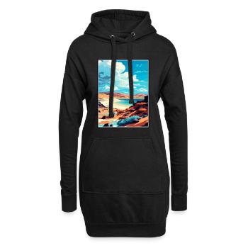 Fuerteventura Spanien Vintage Reiseposter Souvenir - Hoodie-Kleid - Schwarz - Vorne