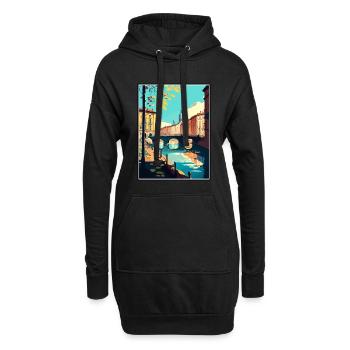 Turin Italien Vintage Reiseposter WPA Souvenir - Hoodie-Kleid - Schwarz - Vorne