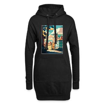 Poznan Europe Pologne Vintage voyage affiche WPA - Sweat-shirt à capuche long Femme - noir - Devant