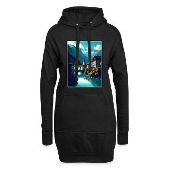 Chur Schweiz Vintage Reiseposter Souvenir - Hoodie-Kleid - Schwarz - Vorne
