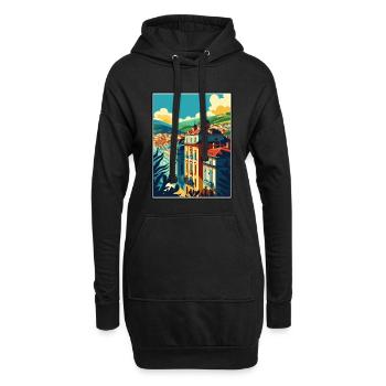 Bilbao Spanien Vintage Reiseposter WPA Souvenir - Hoodie-Kleid - Schwarz - Vorne