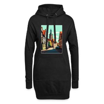 Wittenberg Deutschland Vintage Reiseposter Souvenir - Hoodie-Kleid - Schwarz - Vorne