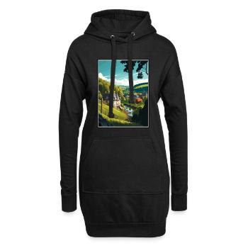 Ardennen Frankreich Vintage Reiseposter WPA Souvenir - Hoodie-Kleid - Schwarz - Vorne