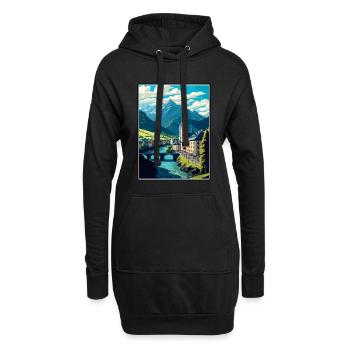 Golling An der Salzach Österreich Reiseplakat - Hoodie-Kleid - Schwarz - Vorne