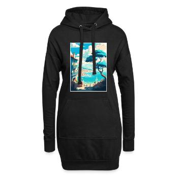 Nice Francescape Vintage Voyage Poster Souvenir - Sweat-shirt à capuche long Femme - noir - Devant
