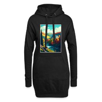 Ardennen Frankreich Vintage Reiseposter WPA Souvenir - Hoodie-Kleid - Schwarz - Vorne