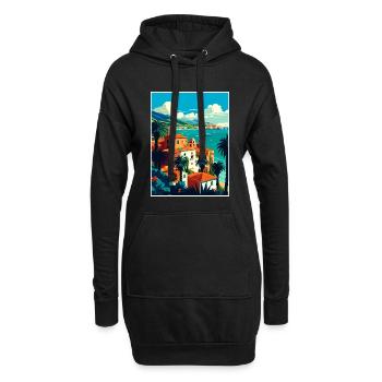 Sicile Italie Décoration Vintage Voyage Affiche WPA - Sweat-shirt à capuche long Femme - noir - Devant