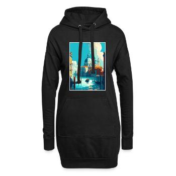 Venedig Italien Dekoration Markusplatz Souvenir - Hoodie-Kleid - Schwarz - Vorne