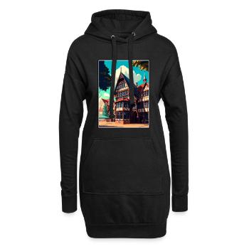 Hannover Deutschland Vintage Reiseposter Souvenir - Hoodie-Kleid - Schwarz - Vorne
