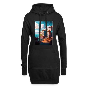 Santander Spanien Vintage Reiseposter WPA Souvenir - Hoodie-Kleid - Schwarz - Vorne
