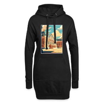 Château de Versailles Ouest décoration affiche de voyage - Sweat-shirt à capuche long Femme - noir - Devant