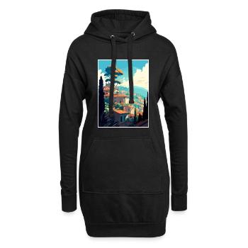 Grasse France Vintage voyage affiche WPA Souvenir - Sweat-shirt à capuche long Femme - noir - Devant