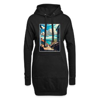 Galicien Spanien Vintage Reiseposter WPA Souvenir - Hoodie-Kleid - Schwarz - Vorne