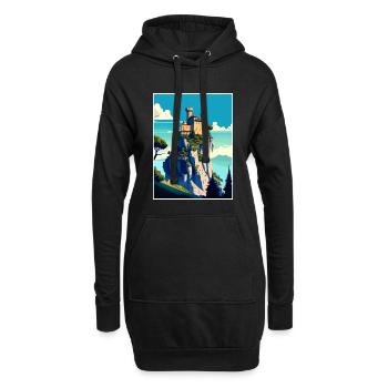 Saint-Marin Italie Vintage voyage affiche Souvenir - Sweat-shirt à capuche long Femme - noir - Devant