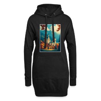 Château de Schwangau Allemagne Vintage voyage affiche WPA - Sweat-shirt à capuche long Femme - noir - Devant