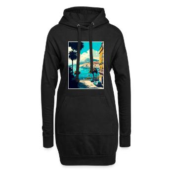 Naples Italie Décoration Vintage Voyage Affiche WPA - Sweat-shirt à capuche long Femme - noir - Devant