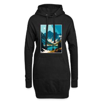 Berge Polen Vintage Reise Poster WPA - Hoodie-Kleid - Schwarz - Vorne