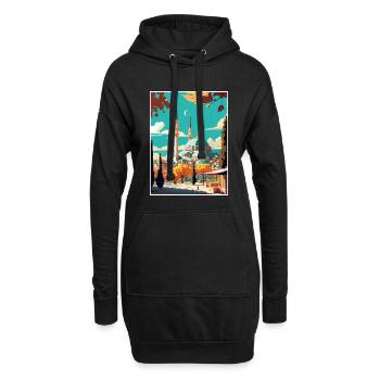 Konya Dekoration Türkei Vintage Reiseposter WPA - Hoodie-Kleid - Schwarz - Vorne