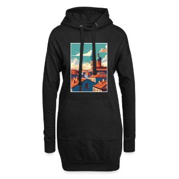 Zagreb Kroatien Skyline Vintage Reiseposter WPA - Hoodie-Kleid - Schwarz - Vorne