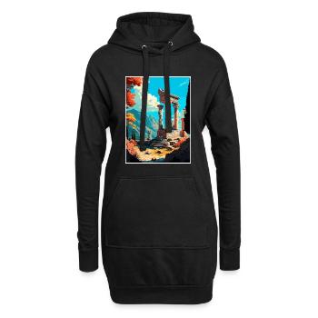 Delphi Greece Decoration Vintage Travel Poster WPA - Hoodie Dress - black - Front