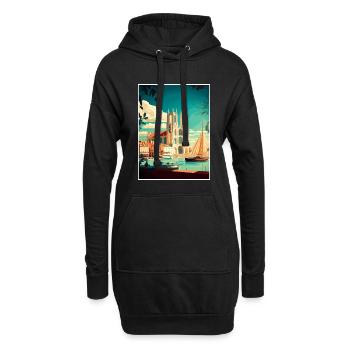 La Rochelle Frankreich Vintage Reiseposter Souvenir - Hoodie-Kleid - Schwarz - Vorne