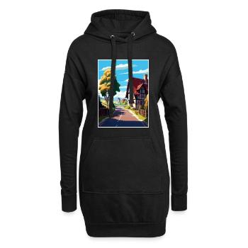 Route romantique Allemagne Vintage voyage affiche WPA - Sweat-shirt à capuche long Femme - noir - Devant