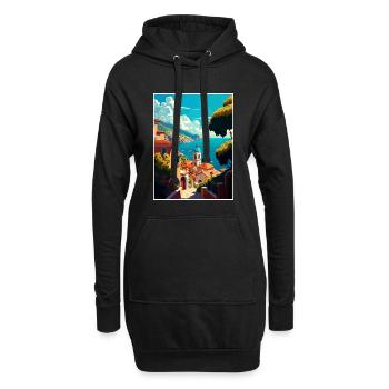 Samos Griechenland Dekoration Vintage Reiseposter WPA - Hoodie-Kleid - Schwarz - Vorne