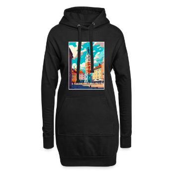 Poznan Europe Pologne Vintage voyage affiche WPA - Sweat-shirt à capuche long Femme - noir - Devant