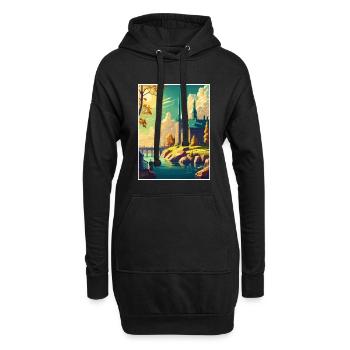 Stockholm Suède suédois Vintage voyage affiche WPA - Sweat-shirt à capuche long Femme - noir - Devant