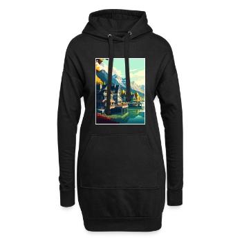 Interlaken Schweiz Vintage Reiseposter WPA - Hoodie-Kleid - Schwarz - Vorne