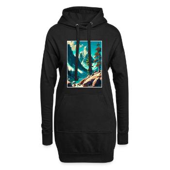 Triglav Slovénie Vintage voyage affiche Souvenir - Sweat-shirt à capuche long Femme - noir - Devant