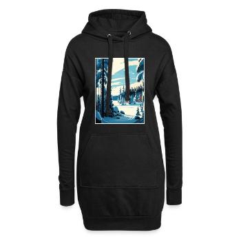 Lappland Finnland Insel Vintage Reiseposter WPA - Hoodie-Kleid - Schwarz - Vorne