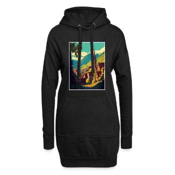 Transsilvanien Rumänien Village Zimmer Reiseposter - Hoodie-Kleid - Schwarz - Vorne