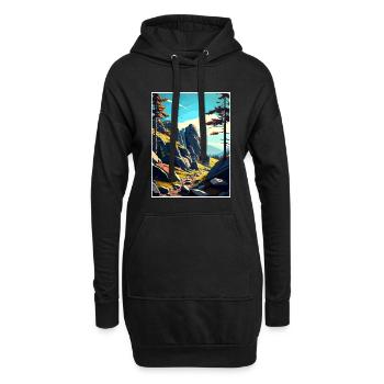 Stoowe Polen Vintage Reiseposter WPA Souvenir - Hoodie-Kleid - Schwarz - Vorne