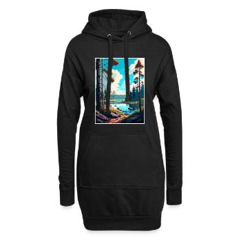 Drawa Polen Vintage Reiseposter WPA Souvenir - Hoodie-Kleid - Schwarz - Vorne