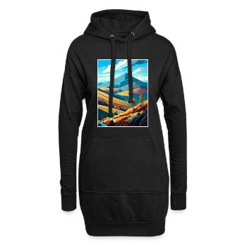 Bieszczady Polen Vintage Reiseposter Souvenir - Hoodie-Kleid - Schwarz - Vorne