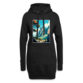 Paklenica Kroatien Vintage Reiseposter Souvenir - Hoodie-Kleid - Schwarz - Vorne