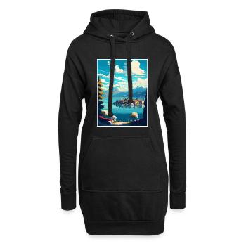 Lago Maggiore Schweiz Vintage Reiseposter - Hoodie-Kleid - Schwarz - Vorne