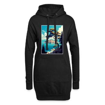 Vis Insel Kroatien Vintage Reiseposter Souvenir - Hoodie-Kleid - Schwarz - Vorne