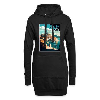 Sibenik Kroatien Vintage Reiseposter WPA Souvenir - Hoodie-Kleid - Schwarz - Vorne