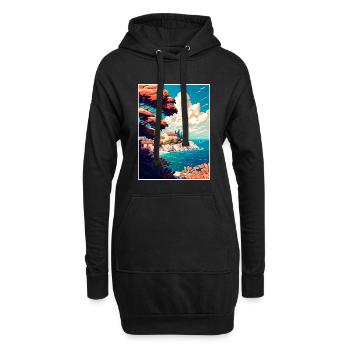 Punta Rata Kroatien Vintage Reiseposter Souvenir - Hoodie-Kleid - Schwarz - Vorne