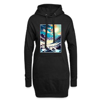 Obertauern Austria Vintage Reiseposter Souvenir - Hoodie-Kleid - Schwarz - Vorne