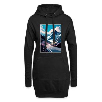 Berg Großglockner Österreich Reiseposter - Hoodie-Kleid - Schwarz - Vorne