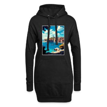 Primosten Kroatien Vintage Reiseposter Souvenir - Hoodie-Kleid - Schwarz - Vorne