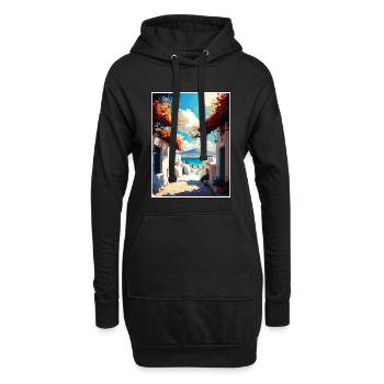 Naxos Griechenland Dekoration Vintage Reise Poster WPA - Hoodie-Kleid - Schwarz - Vorne