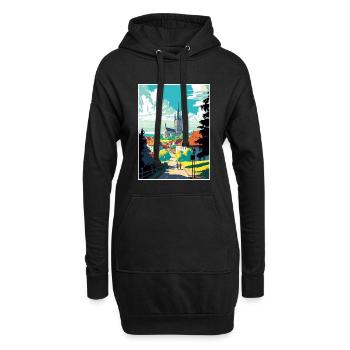 Tabor République tchèque Vintage voyage affiche WPA Art - Sweat-shirt à capuche long Femme - noir - Devant